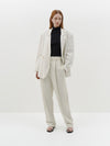 pleated straight leg pant