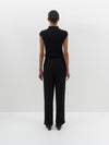 poplin detail tailored pant