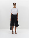 pleated poplin short