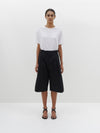 pleated poplin short