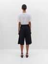 pleated poplin short