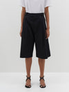 pleated poplin short
