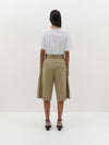 pleated poplin short