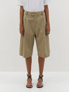 pleated poplin short