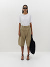pleated poplin short