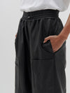 athletic detail leather short