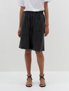 athletic detail leather short