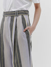 stripe pleated pant