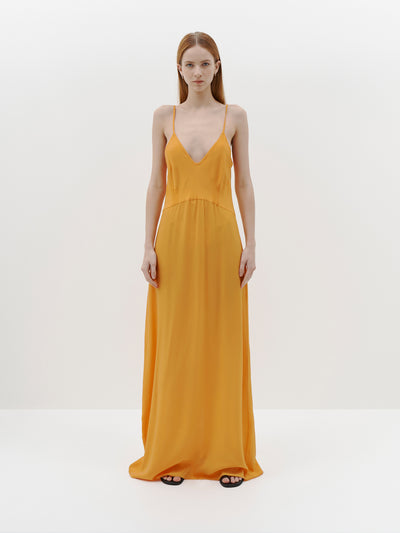 silk longerline slip dress