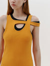 crossover contrast tank dress