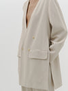 viscose side split travel coat