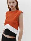 viscose jersey contrast tank