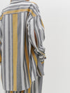 woven stripe boyfriend shirt