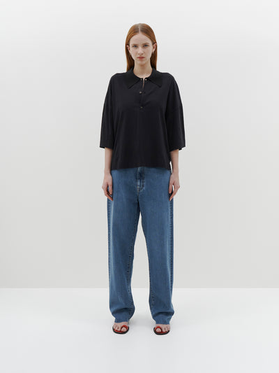 slouch fit polo short sleeve t.shirt