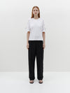 shoulder cut out boxy t.shirt