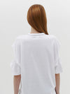 shoulder cut out boxy t.shirt