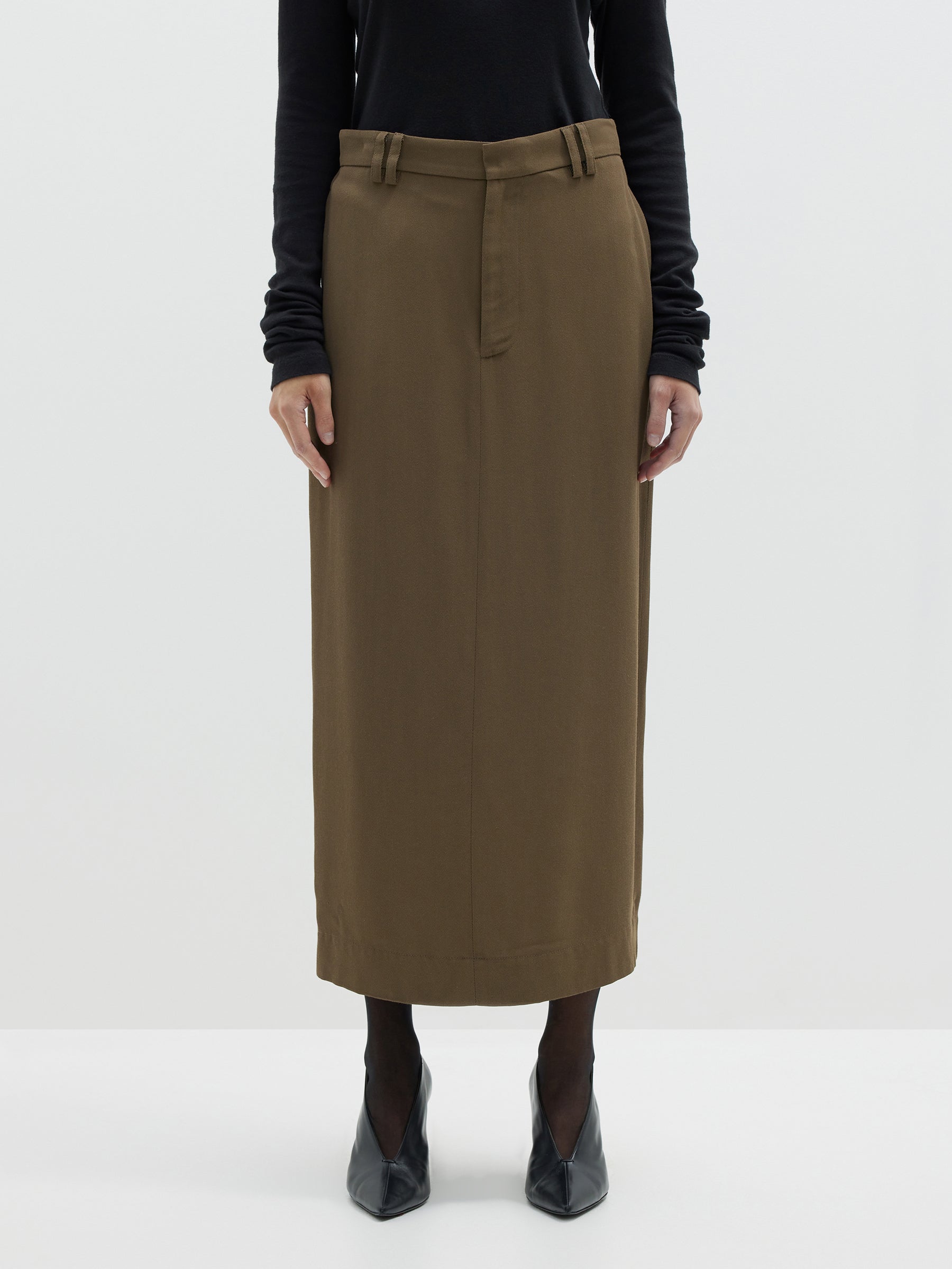 Bassike strap detail clearance skirt