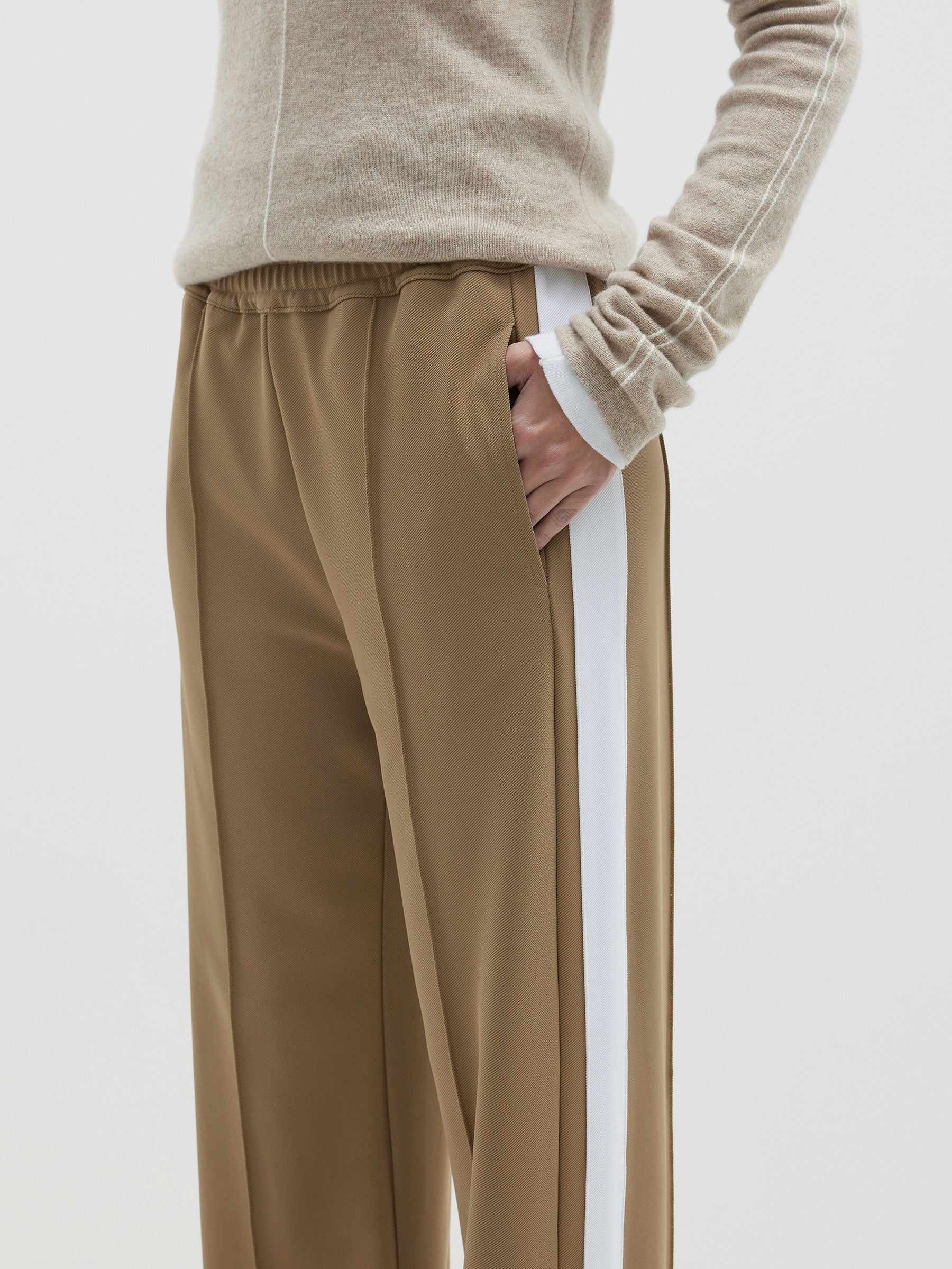 Tan striped deals pants
