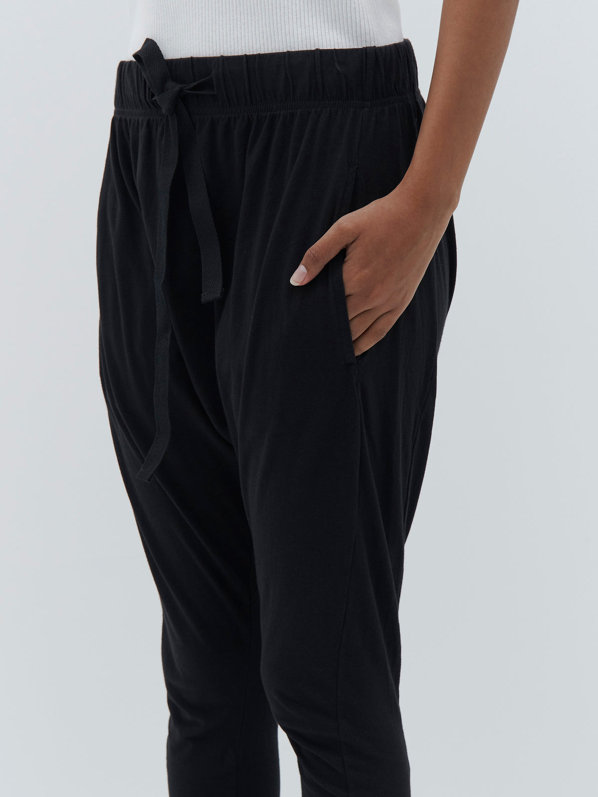 slouch jersey pant lll in black