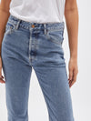 bassike classic crop jean in worn out wash