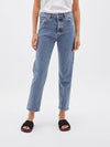 bassike classic crop jean in worn out wash