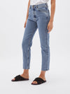 bassike classic crop jean in worn out wash