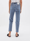 bassike classic crop jean in worn out wash