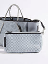 bassike state of escape petite guise denim tote bag in washed-pale-grey