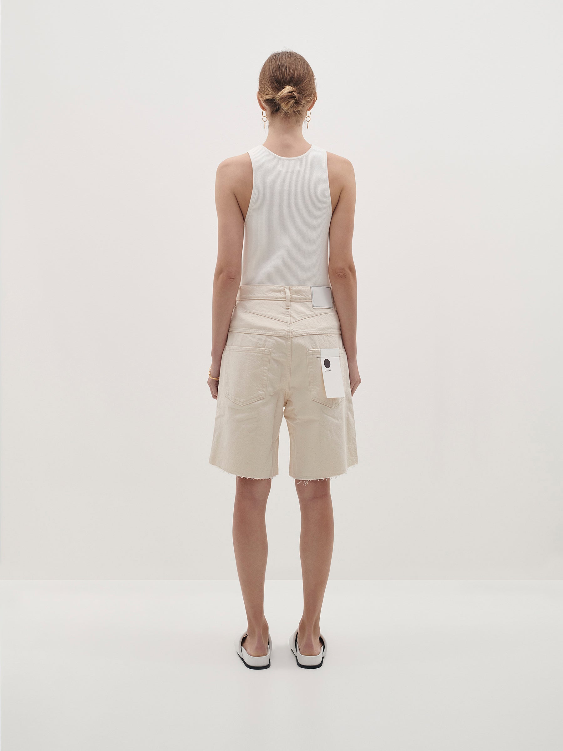 Bassike denim shorts cheap