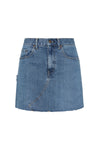 cut off denim skirt