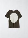 bassike dot pocket t.shirt in beaten black w/ white dot