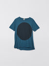 bassike dot t.shirt in petrol w/ charcoal dot