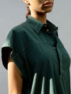 cotton yoke detail shirt dress