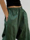 voluminous cotton poplin pant