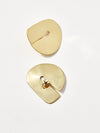 louise olsen shield hoop earrings brass