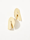 louise olsen shield hoop earrings brass