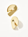 louise olsen shield hoop earrings brass