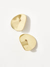 louise olsen shield hoop earrings brass