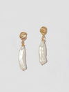 the line of sun molten pearl earrings