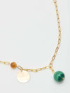 pigna malachite and tiger eye necklace