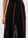 panelled net detail skirt