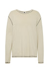 slouch coverstitch long sleeve t.shirt