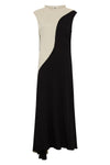 paneled raised neck tank dress