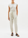 utility linen rib cuff pant