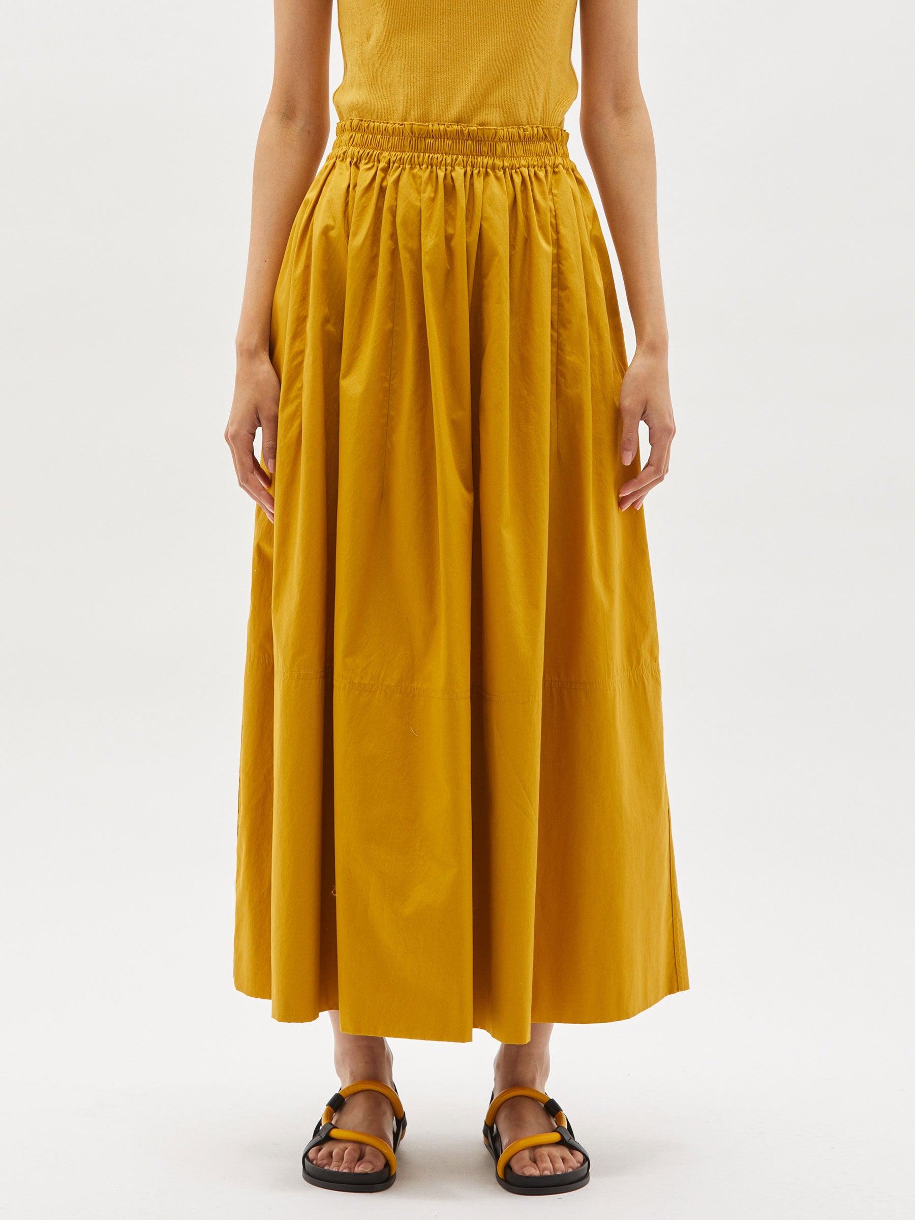 Cotton clearance gathered skirt