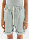 slubbed cotton utility short