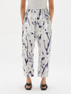 splatter cotton long rise pant