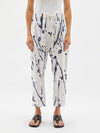 splatter cotton long rise pant