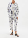 splatter cotton long rise pant