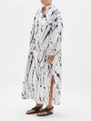 splatter cotton shirt dress
